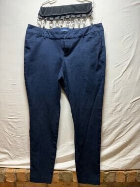 Old Navy Pixie Women’s 14 Regular Navy Mid Rise Stretch Ankle Pants